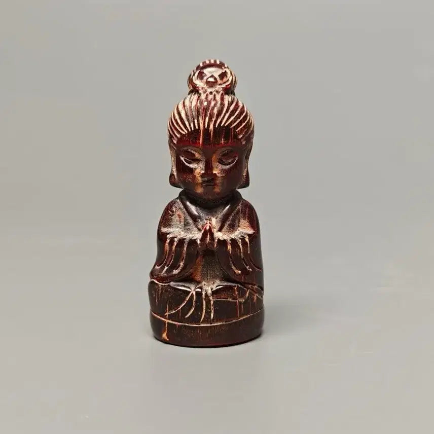 [SOLD OUT] 오래된 수우각 관음동자 호신불 불상 중국 골동품 고미술품 수집품