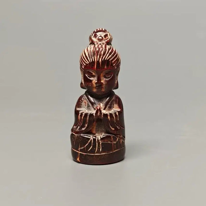 [SOLD OUT] 오래된 수우각 관음동자 호신불 불상 중국 골동품 고미술품 수집품