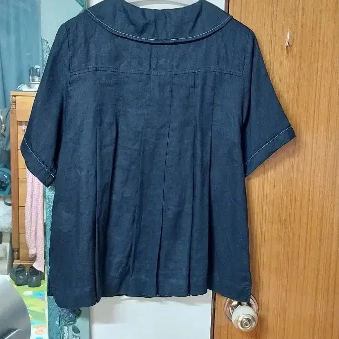 [BUNJANG] JI STUDIO 100% Linen Short Sleeve T-Shirt Size 66 / 지 스튜디오 여성 마100% 반팔.66