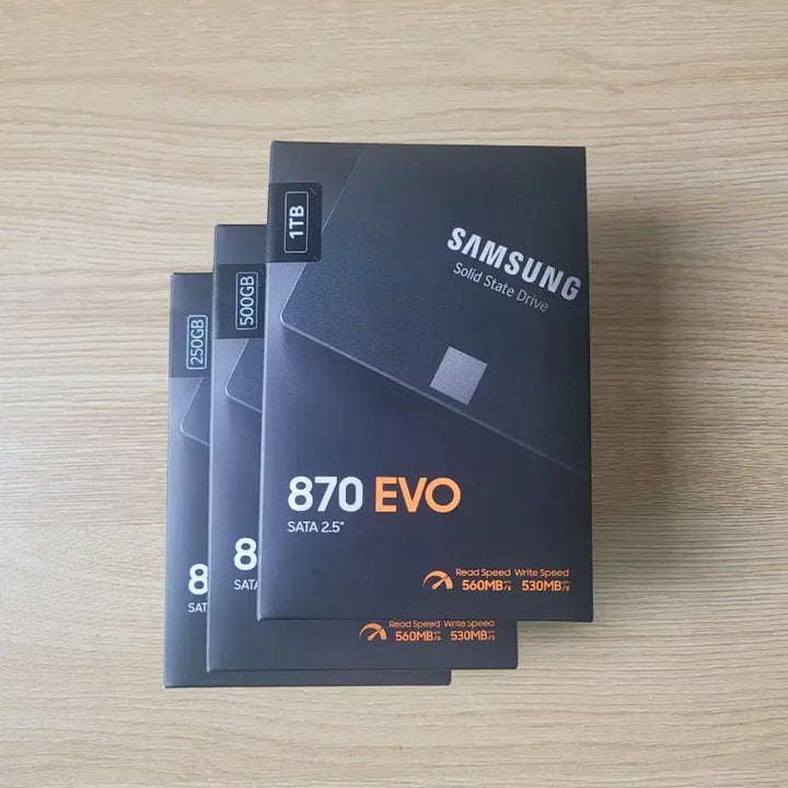 [SOLD OUT] 삼성정품 870EVO SSD 1TB/500GB/250GB 미개봉!새상품!