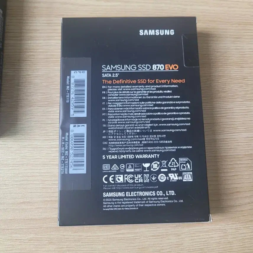 [SOLD OUT] 삼성정품 870EVO SSD 1TB/500GB/250GB 미개봉!새상품!
