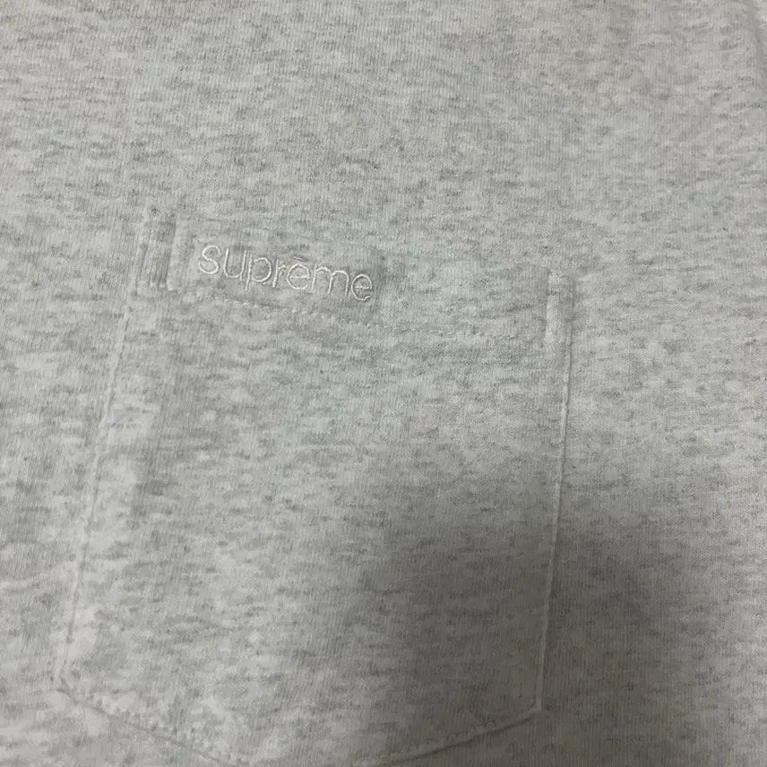 [BUNJANG] Supreme 24SS Short Sleeve Pocket T-Shirt Ash Grey / 슈프림 숏슬리브 포켓 티셔츠 애쉬 그레이 24SS
