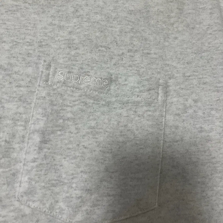 [BUNJANG] Supreme 24SS Short Sleeve Pocket T-Shirt Ash Grey / 슈프림 숏슬리브 포켓 티셔츠 애쉬 그레이 24SS