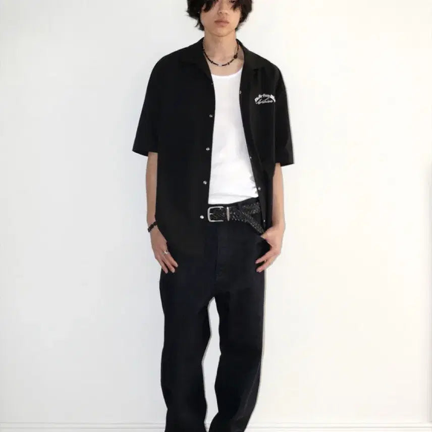 [BUNJANG] Archive From. What Open Collar Shirt / 파아카이브 파프롬왓 오픈카라셔츠