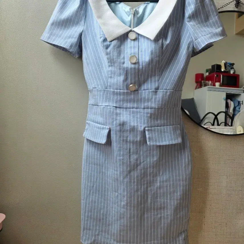 [BUNJANG] Jessica Stripe Formal Dress / 55)제시카 스트라이프 홀복 원피스