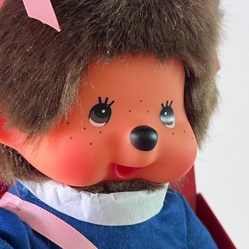 [BUNJANG] Monchhichi Bear Bag Plush Doll (European Edition) / 곰돌이 가방 양갈래 몬치치
