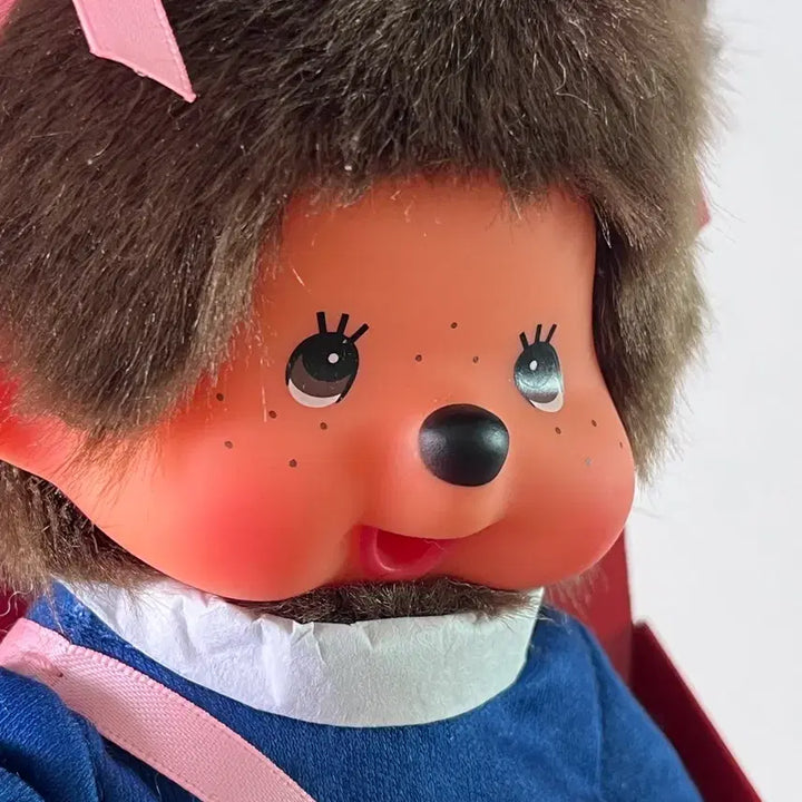 [BUNJANG] Monchhichi Bear Bag Plush Doll (European Edition) / 곰돌이 가방 양갈래 몬치치