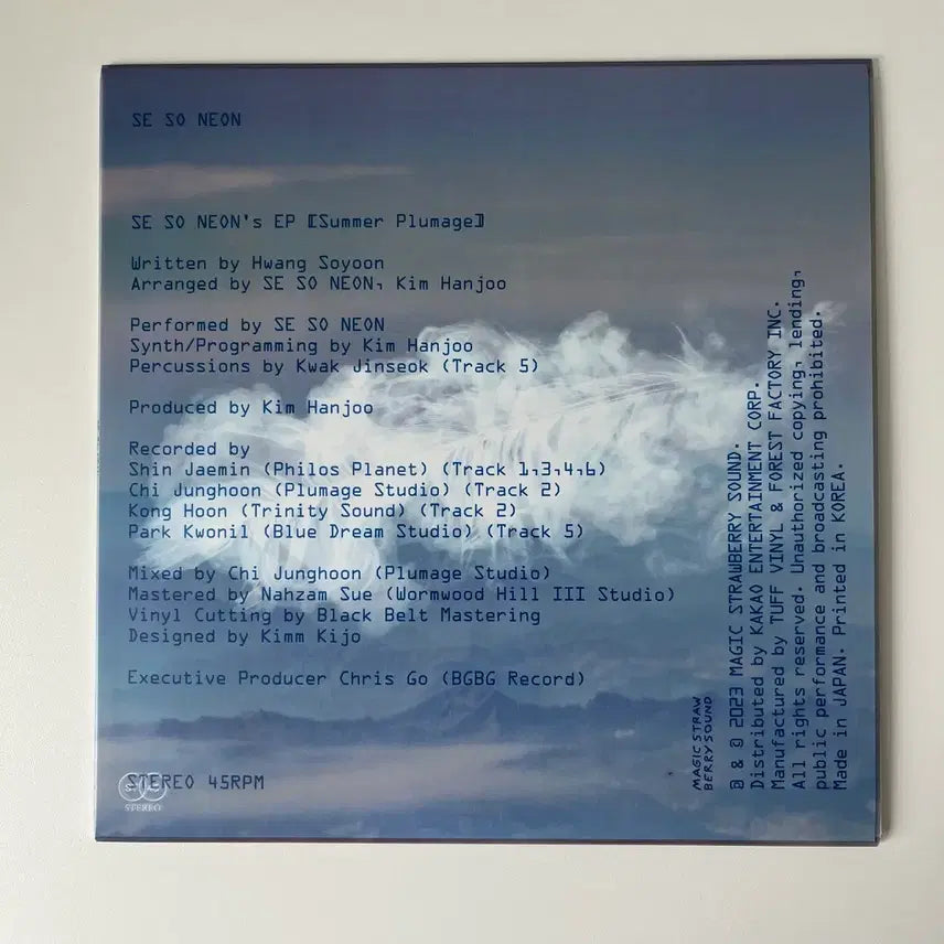 [BUNJANG] Saeyoseon Summer Feather LP (2023 Pressing) / 새소년 여름깃 LP 23년반