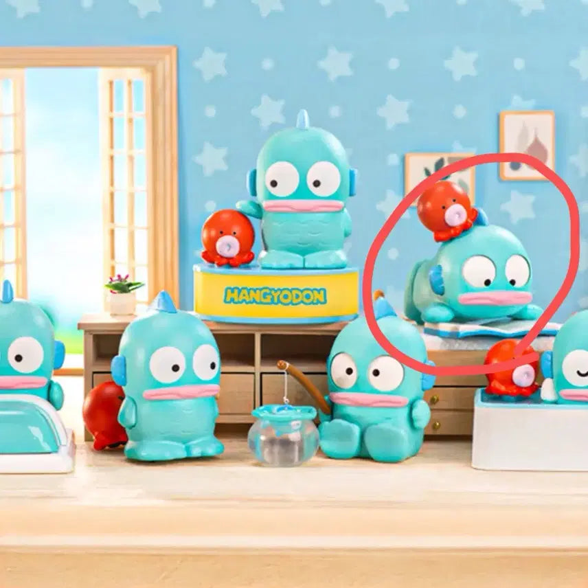 [BUNJANG] Sanrio Hangyodon Happy House Working Figure (Dreamland Bookworm) / 산리오 한교동 해피하우스 작동 피규어(꿈나라 독서왕)