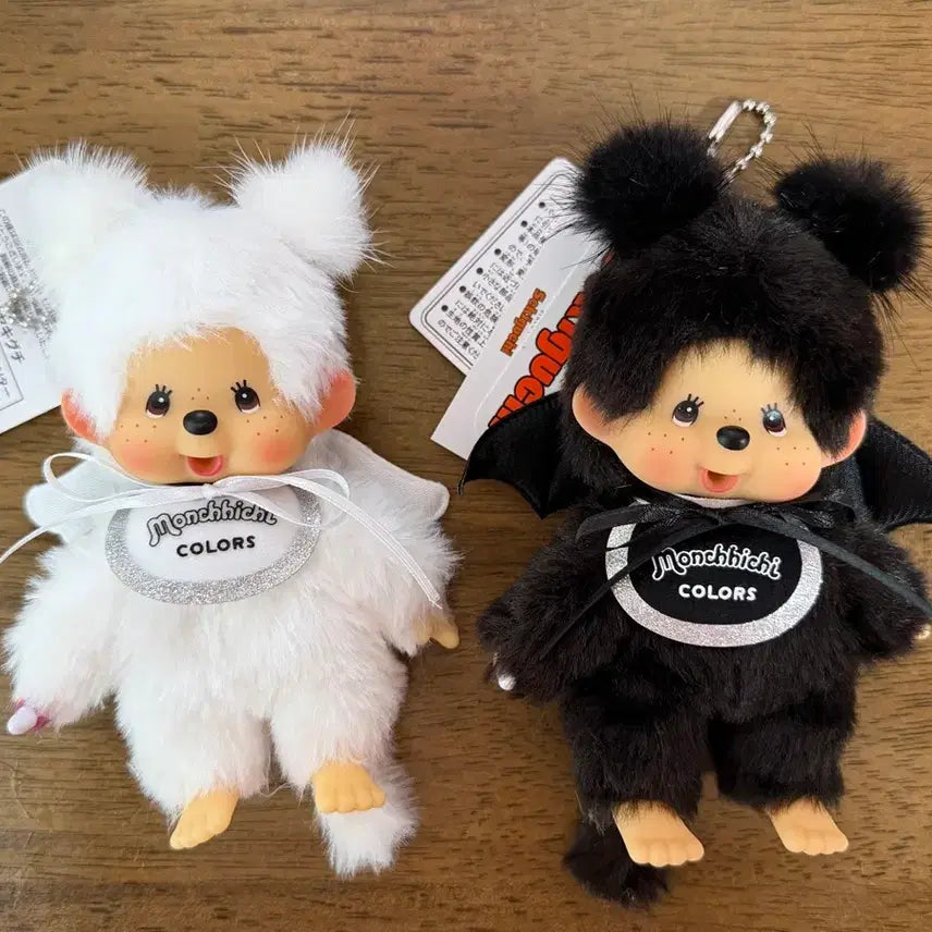 [BUNJANG] Monchhichi Angel Devil Mascot Keychain Set / 몬치치 천사악마 마스코트 키링