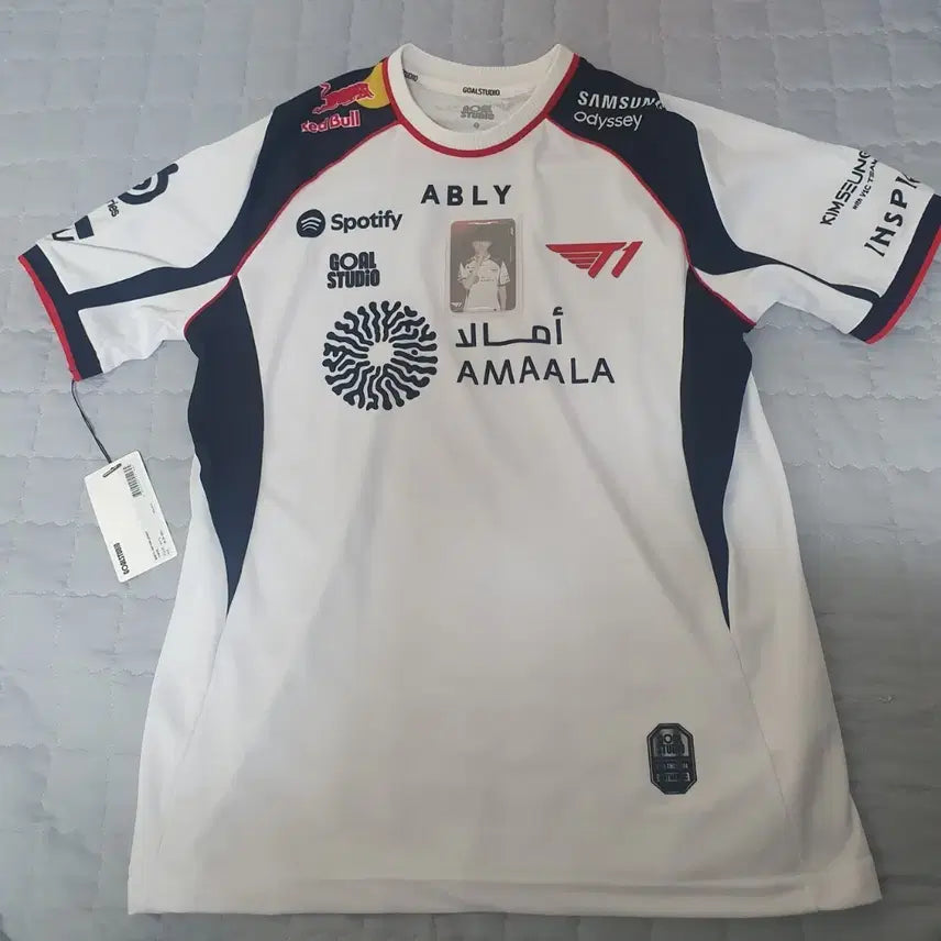 [BUNJANG] T1 Faker 26th Anniversary Commemorative Uniform Jersey (Size M) / [Ver.1] T1 26 유니폼 져지 페이커 마킹 M사이즈+포토카드