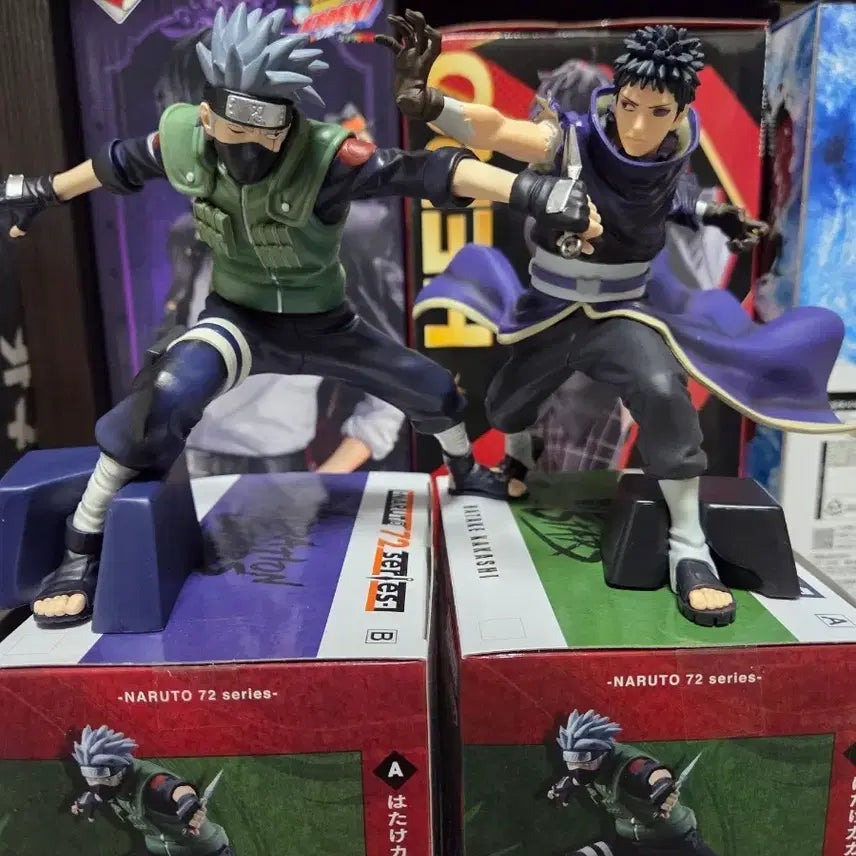 [BUNJANG] Banpresto Kakashi &amp; Obito Figure Set / 나루토72 시리즈 반프레스토 카카시 오비토 피규어