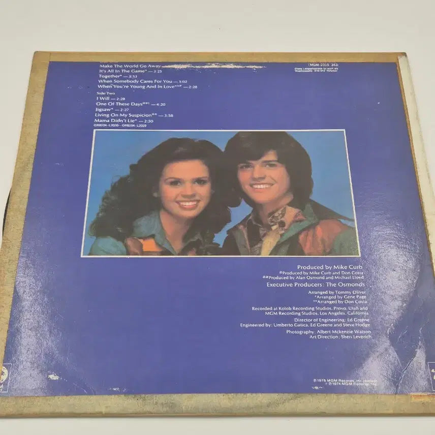 [BUNJANG] Donny &amp; Marie Osmond Make The World Go Away LP / Donny &amp; Marie Osmond I Will Together