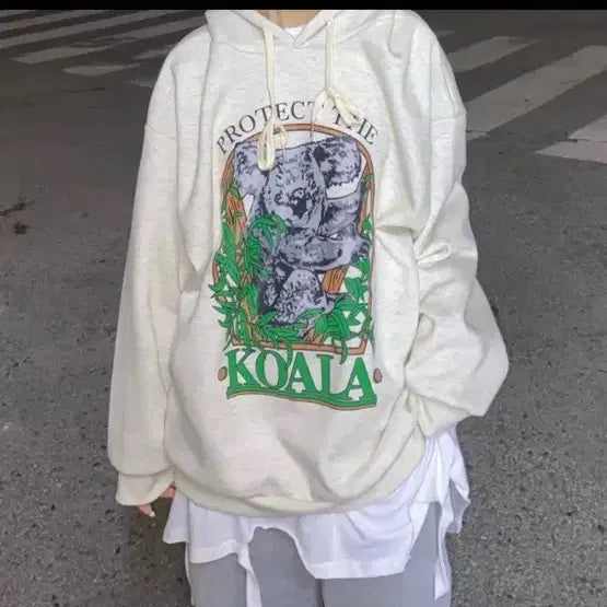 [BUNJANG] Koala Graphic Hoodie / 코알라 후드