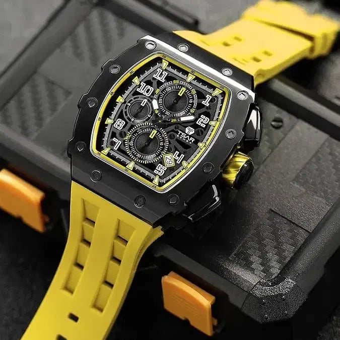 [BUNJANG] Charbonnier Authentic Watch Yellow &amp; Black / 차르봄바 정품 시계 옐로우 &amp;블랙 새상품