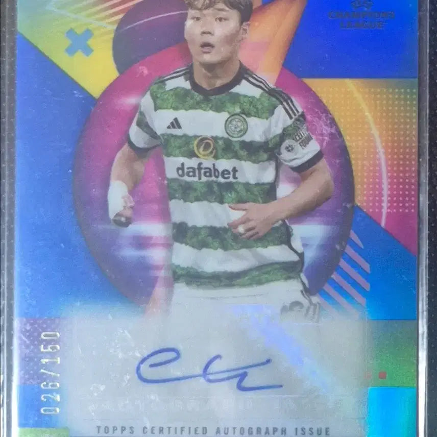 [BUNJANG] Oh Hyun-gyu 2023-24 Topps Finest Autograph Soccer Card (Celtic) 