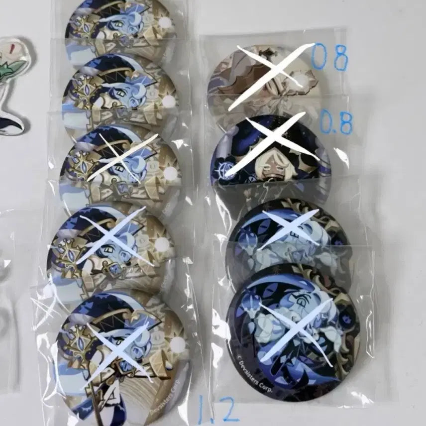 [BUNJANG] Cookie Run Kingdom Shadow Milk Cookie Pure Vanilla Can Badge Acrylic Keyring / 쿠키런 킹덤 쿠킹덤 쉐도우밀크 쿠키 쉐밀 퓨어바닐라 캔뱃지 아크릴 키링