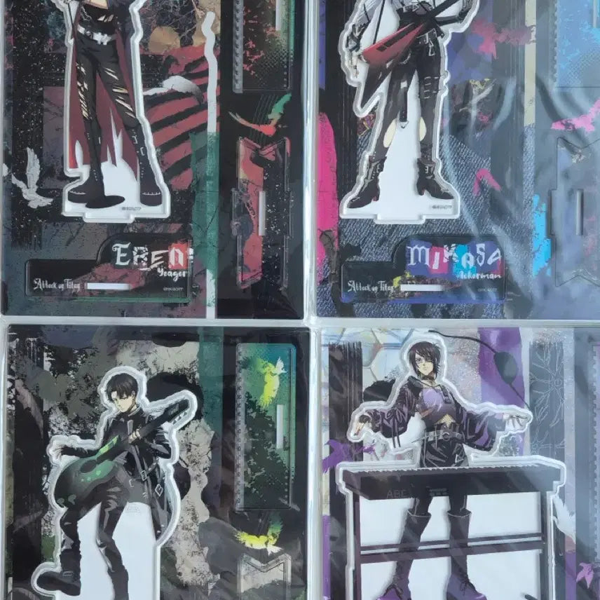 [BUNJANG] Attack on Titan Chinese Collaboration Acrylic Standee Set - Levi, Eren, Hange, Mikasa (Sealed Bundle) / [미개봉/일괄] 진격의 거인 중국 콜라보 아크릴 리바이 에렌 한지 미카사