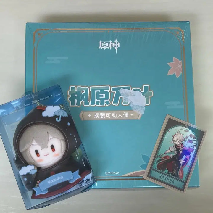 [BUNJANG] Genshin Impact Kaedehara Kazuha Piccodo Action Doll + Plush Keychain + 24th YoLand Fortune Set / 원신 카즈하 피코도 액션돌 + 인형 키링 + 24호요랜드 점괘 일괄