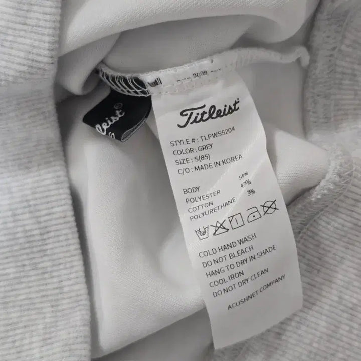 [BUNJANG] Titleist Short Sleeve Sweatshirt Grey / 타이틀리스트 반팔 맨투맨 그레이