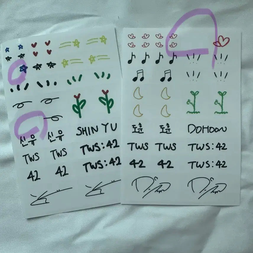 [BUNJANG] TWS Seungyoon Dohoon Youngjae Han Jin Jihoon Kyoungmin Deco Kit Bundle Set / 투어스 신유 도훈 영재 한진 지훈 경민 데코키트 일괄