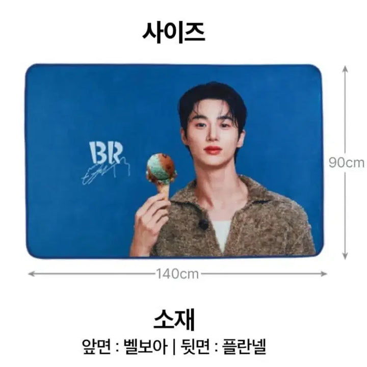 [BUNJANG] Byun Woo-seok Baskin Robbins Blanket Set / 변우석 베스킨라빈스 담요