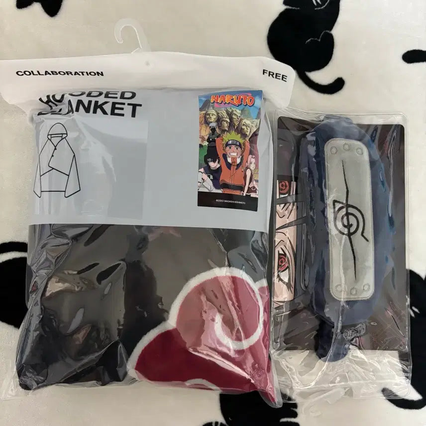[SOLD OUT] 미개봉/일괄) 스파오 나루토 아카츠키 담요+이타치 수면안대