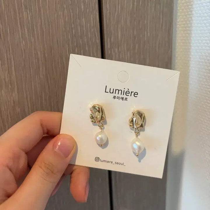 [SOLD OUT] Lumiere 진주 드롭 귀걸이