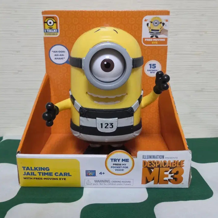 [BUNJANG] Minions Talking Carl Action Figure / 미니언즈 토킹 감옥 탈출 칼 액션 피규어 미개봉 새상품