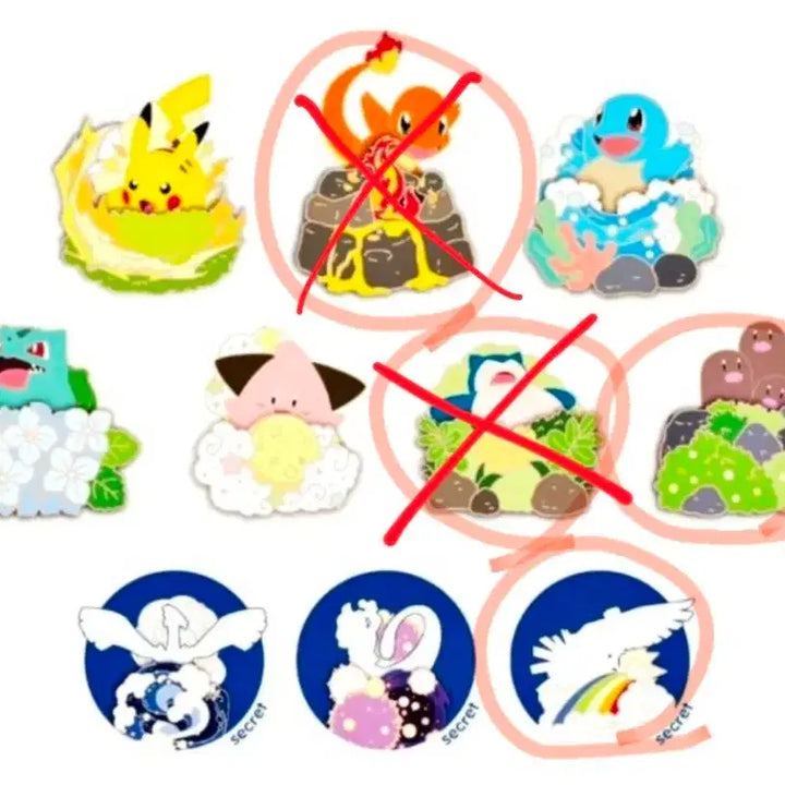 [BUNJANG] Isaac Toast Pokemon Badge Set / [미사용] 이삭토스트 포켓몬 뱃지 판매
