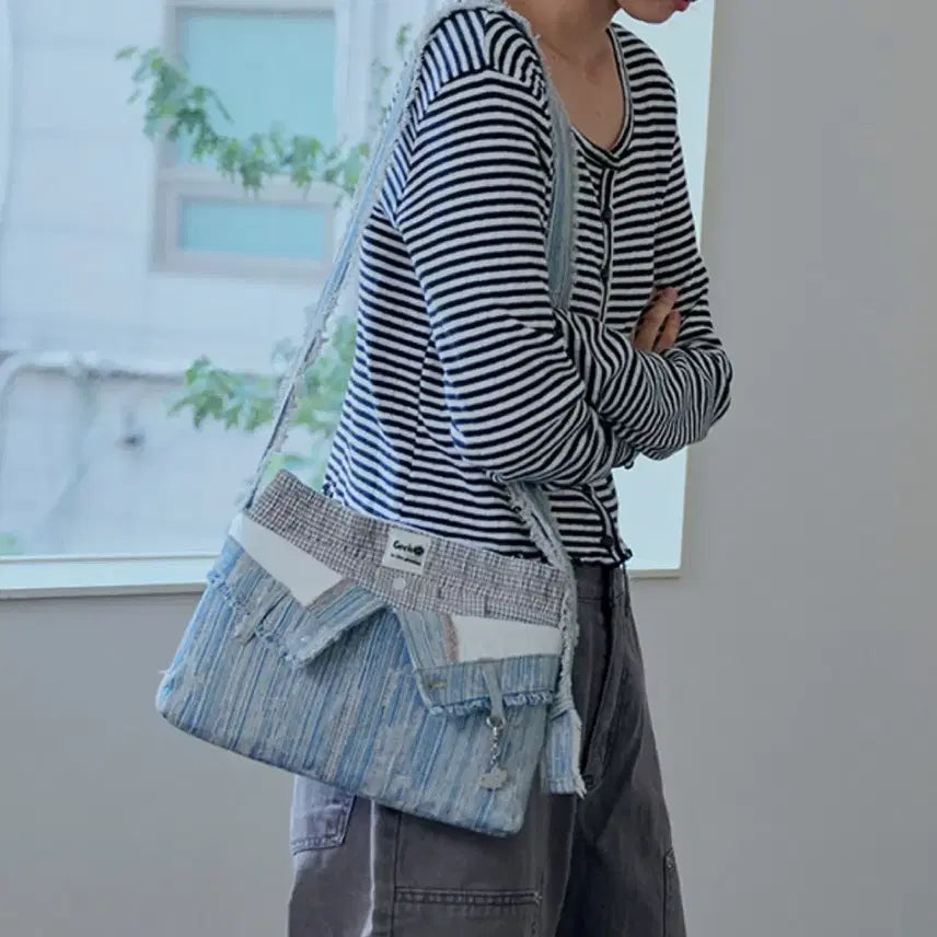 [BUNJANG] Mayshell Denim Shoulder Bag / 마이쉘 데님 가방
