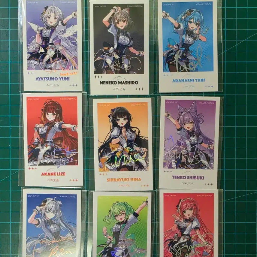 [BUNJANG] Stellive Cheki Card Rare Special 9-Type Set / 스텔라이브 체키카드 스페셜 싸인버전  9종세트