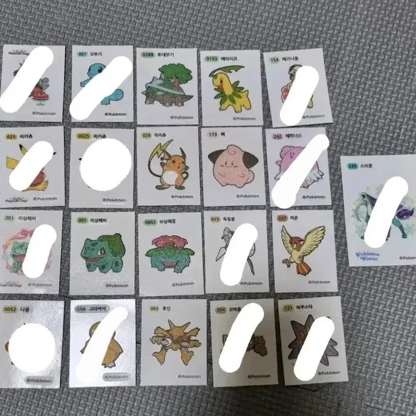 [BUNJANG] Pokemon Stickers / 포켓몬 띠부씰 판매(개당 천원)