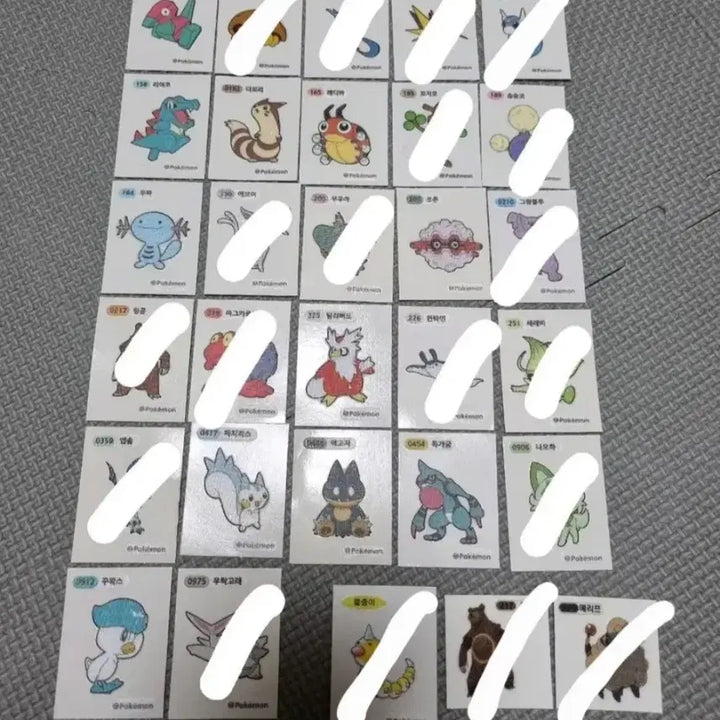 [BUNJANG] Pokemon Stickers / 포켓몬 띠부씰 판매(개당 천원)