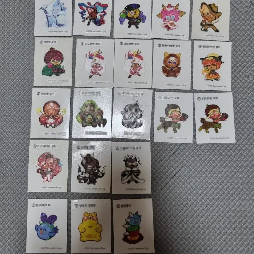 [BUNJANG] Cookie Run Sticker Set / 쿠키런 띠부씰 판매(개당 500)