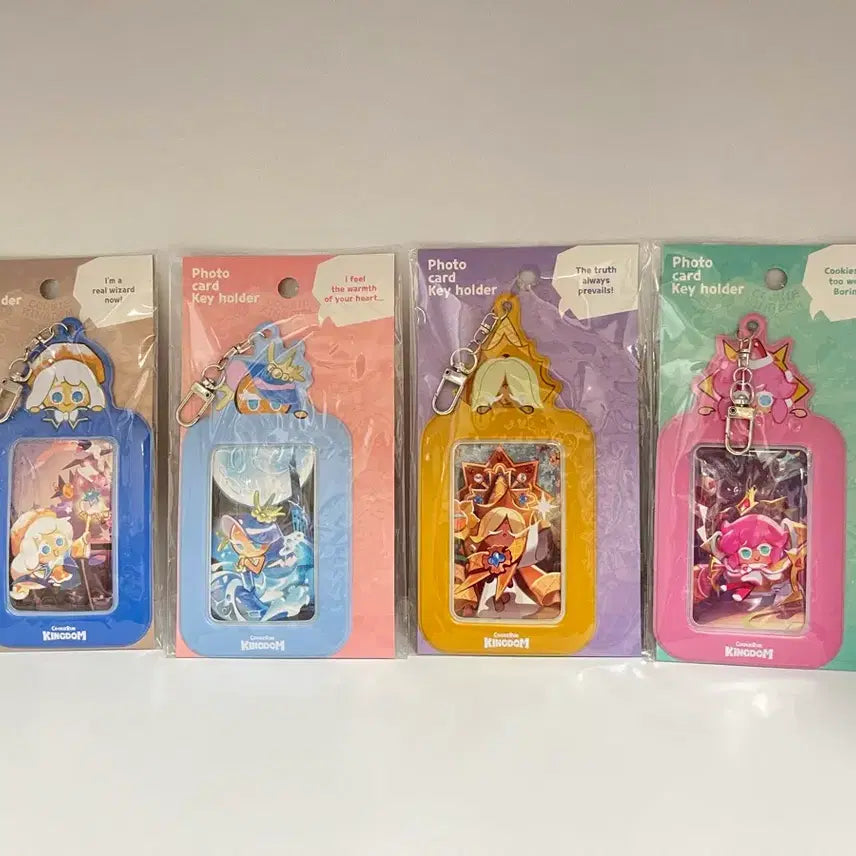 [BUNJANG] Cookie Run Kingdom Photocard Holder Bundle Set / 쿠키런킹덤 포토카드 키홀더 4종 일괄 쿠키런