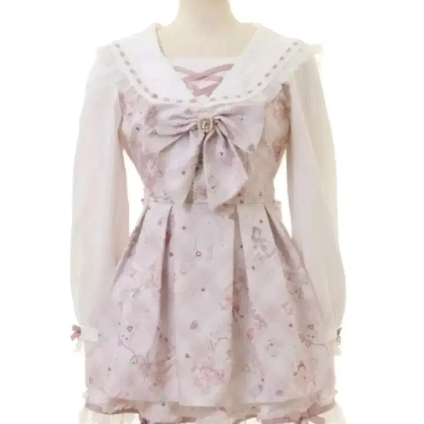 [SOLD OUT] 리즈리사 소잉베어 셋업 긴팔 핑크