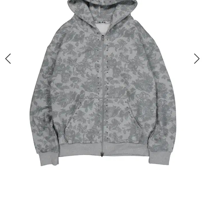 [BUNJANG] SETEXY Flower Stud Zip-Up Hoodie / 셋업이엑스이 플라워 스터드 후드 집업
