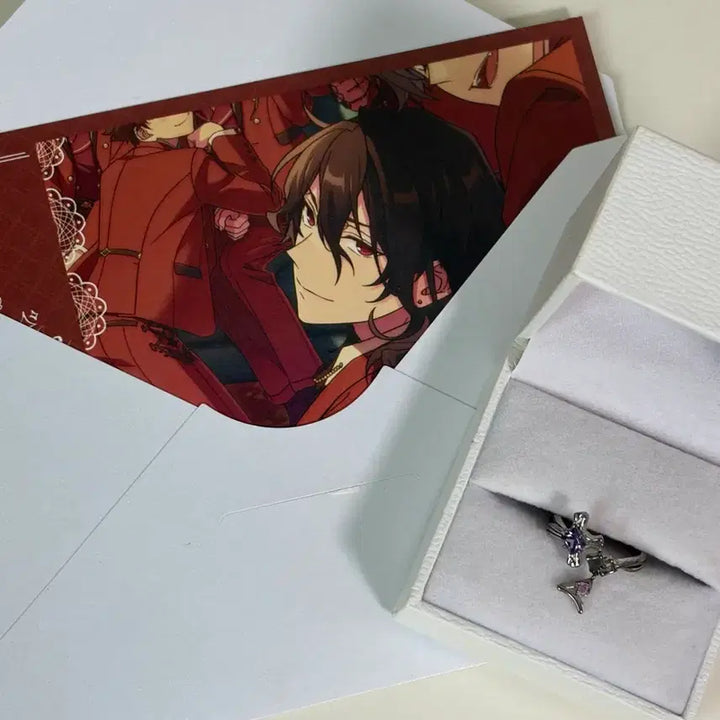 [BUNJANG] Ensemble Stars Rei Sakuma Chinese Server 5th Anniversary Ring &amp; Postcard Set / 앙스타 사쿠마 레이 중스타 5주년 반지 엽서