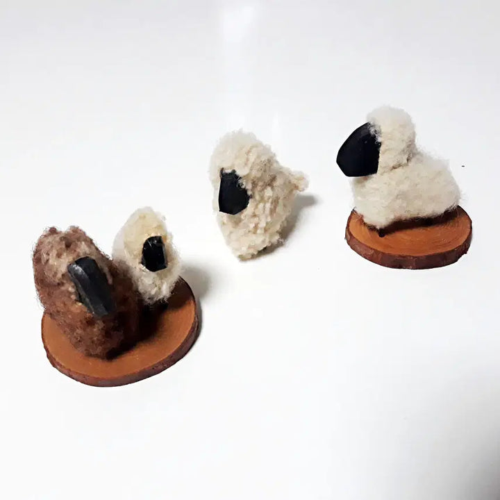[BUNJANG] Set of 5 Wool Sheep Figurines / [5개세트] 양 가족
