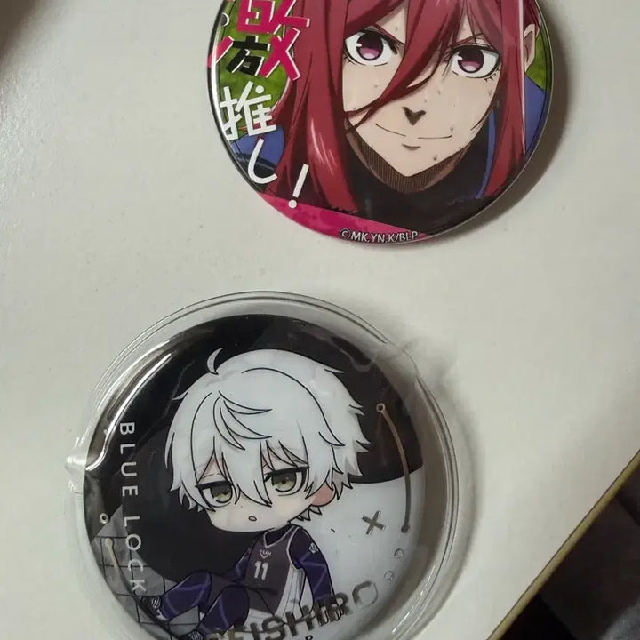 [BUNJANG] Blue Lock Nagi &amp; Chigiri Can Badge Bundle Set / 블루록 캔 뱃지 (나기, 치기리) 일괄 (급처