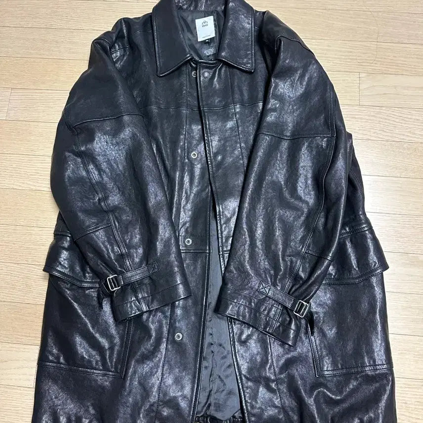 [BUNJANG] Politeru Lambskin Leather Car Coat First Edition / [2] 폴리테루 램스킨 레더 카코트 초판