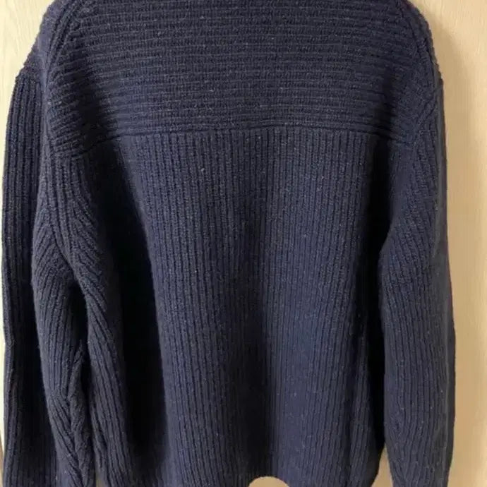 [BUNJANG] COS Ribbed Wool Cashmere Polo Knit Shirt Navy L / 코스 카라 니트 L