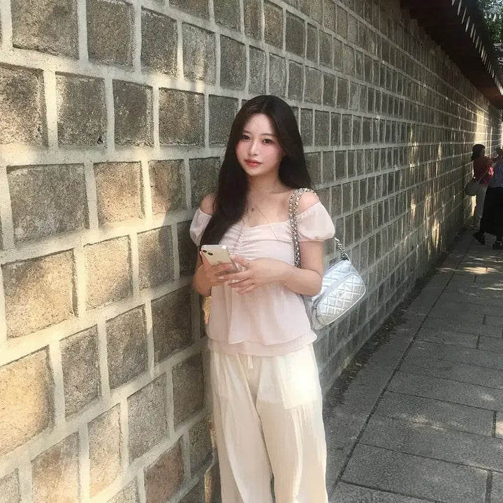 [BUNJANG] Live Hour Chiffon Blouse New / 리브아워 쉬폰 블라우스 새상품