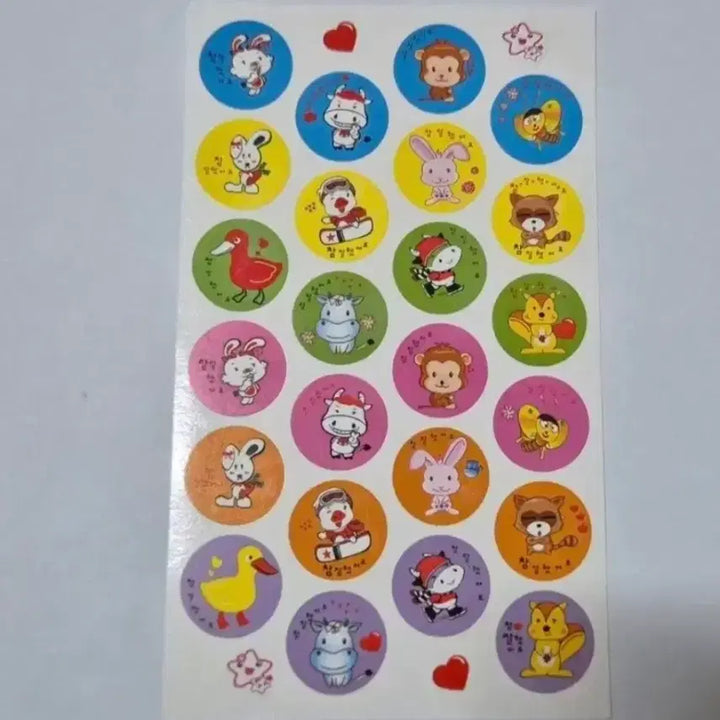 [BUNJANG] Animal, Music Note, Food Sticker Set (3 Sheets) / 3장셋트)동물,음표,음식 스티커