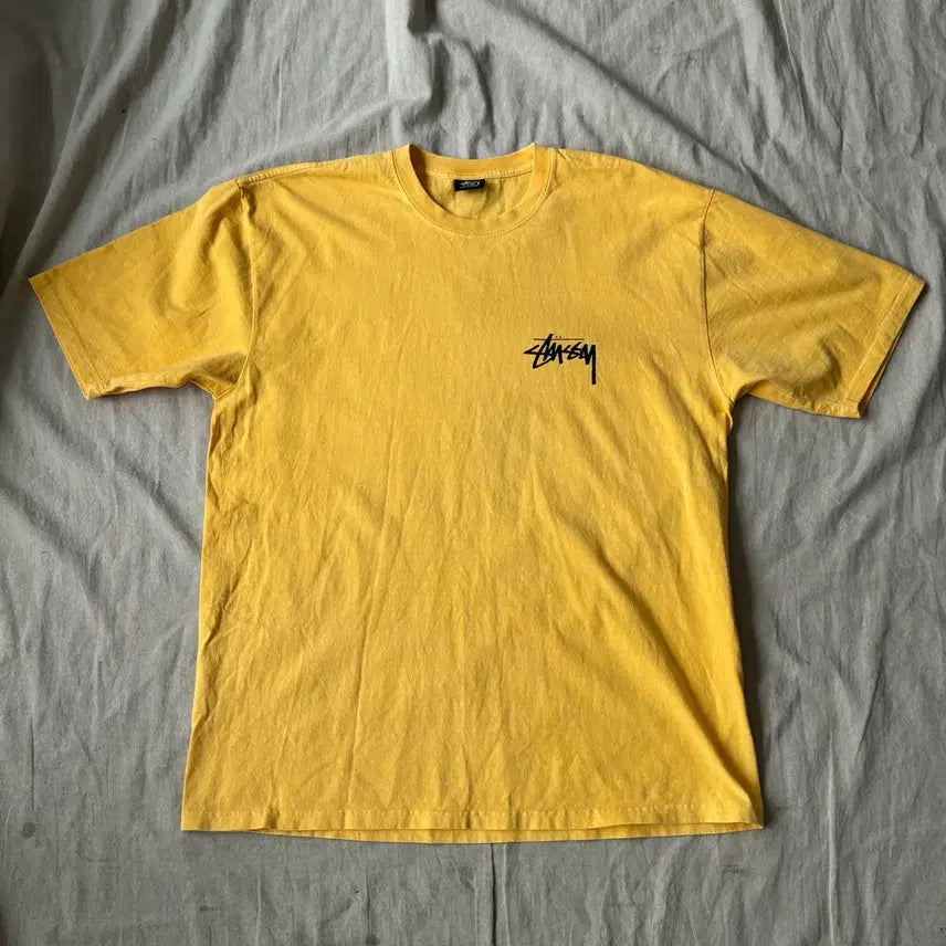 [SOLD OUT] 스투시 피그먼트 페인터 노란색 반팔 XL