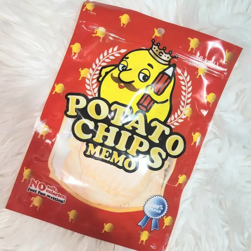 [BUNJANG] Potato Chip Shaped Sticky Notes (Unused) / [미사용] 감자칩 모양 메모지 스티키노트