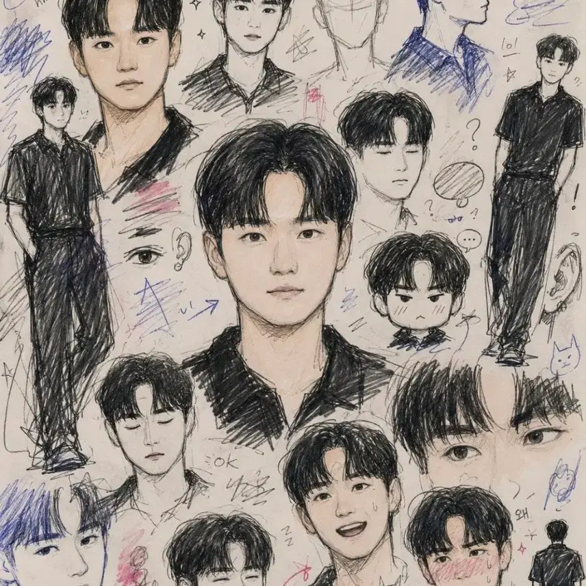 [BUNJANG] Custom Character Illustration Sketch Service / 인물 일러스트 스케치해드려요 (커미션)