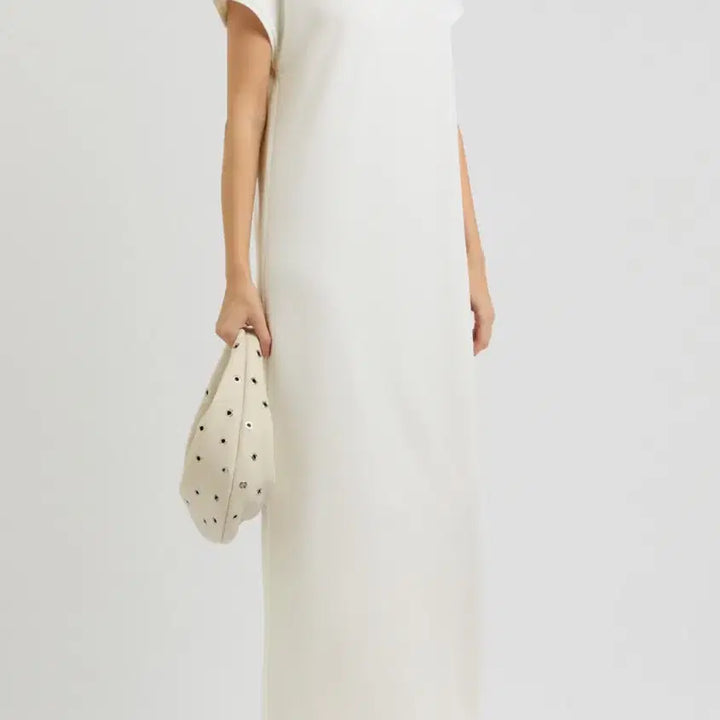 [BUNJANG] KHAITE Verda Midi Silk Dress Ivory / KHAITE 케이트 Verda 미디 아이보리 실키 원피스 새상품