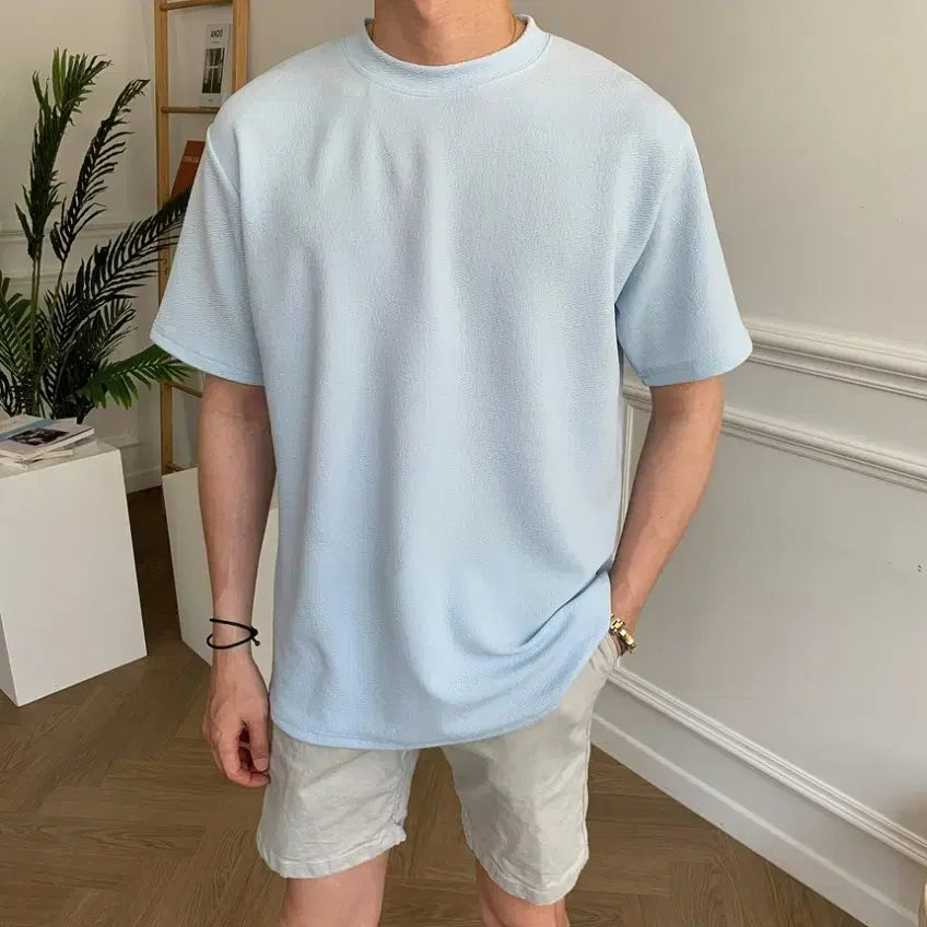 [BUNJANG] Dualism Peanut Wrinkle-Free Short-Sleeved T-Shirt - Sky Blue / [새상품] 듀얼리즘(Dualism) 피넛 링클프리 반팔 티셔츠